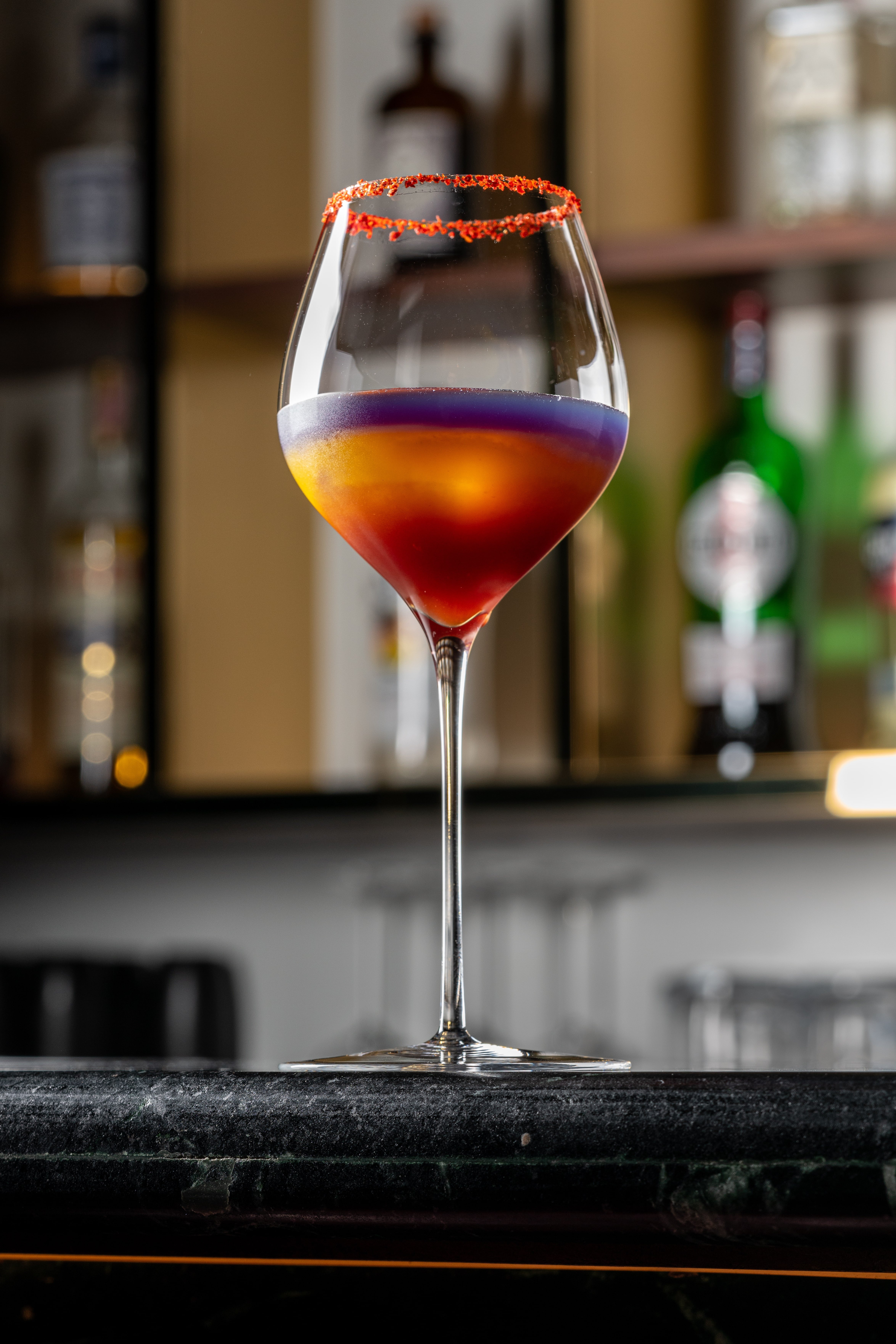 A crafted cocktail at Behind the Curtain