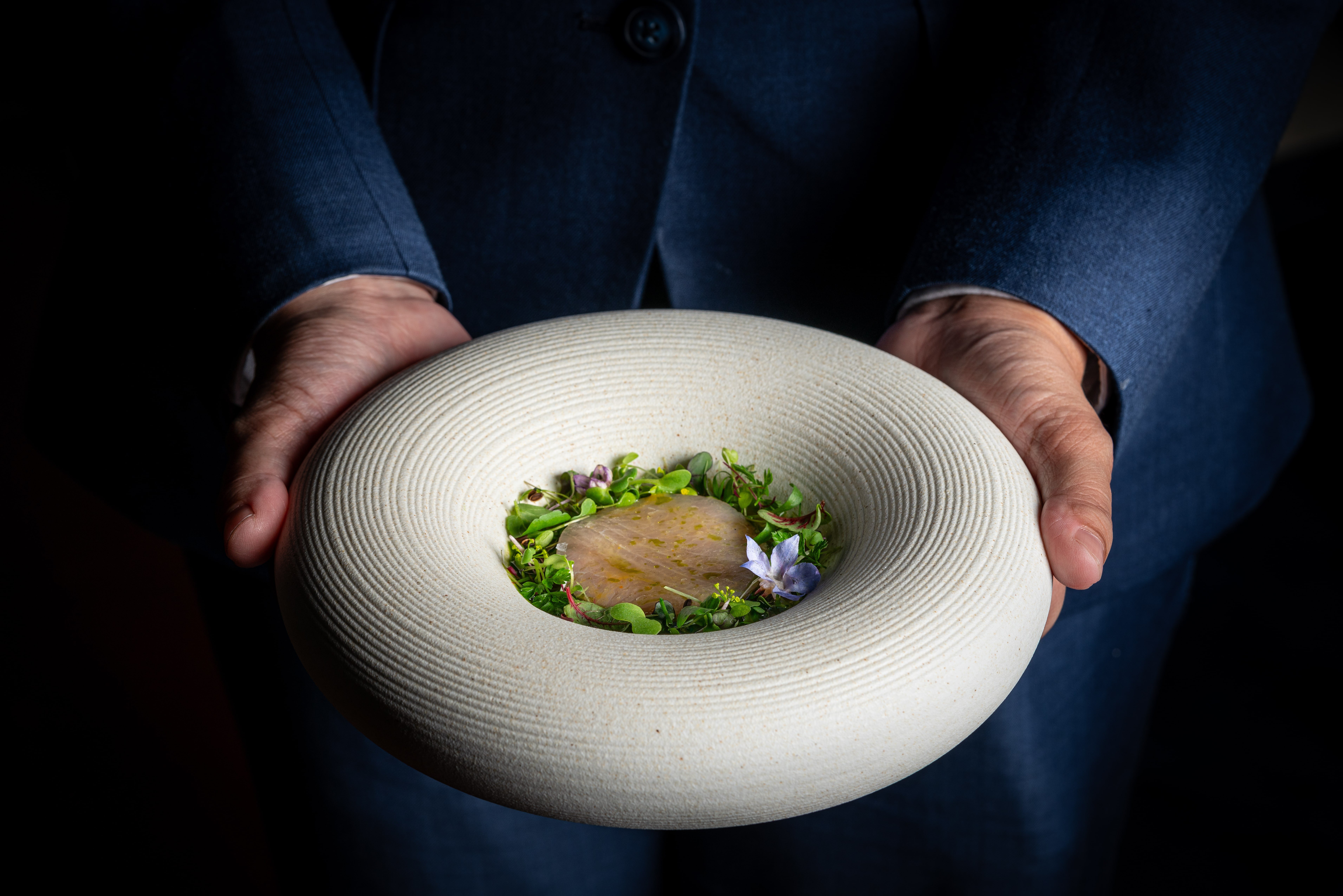 A plated course from the Mia tasting menu