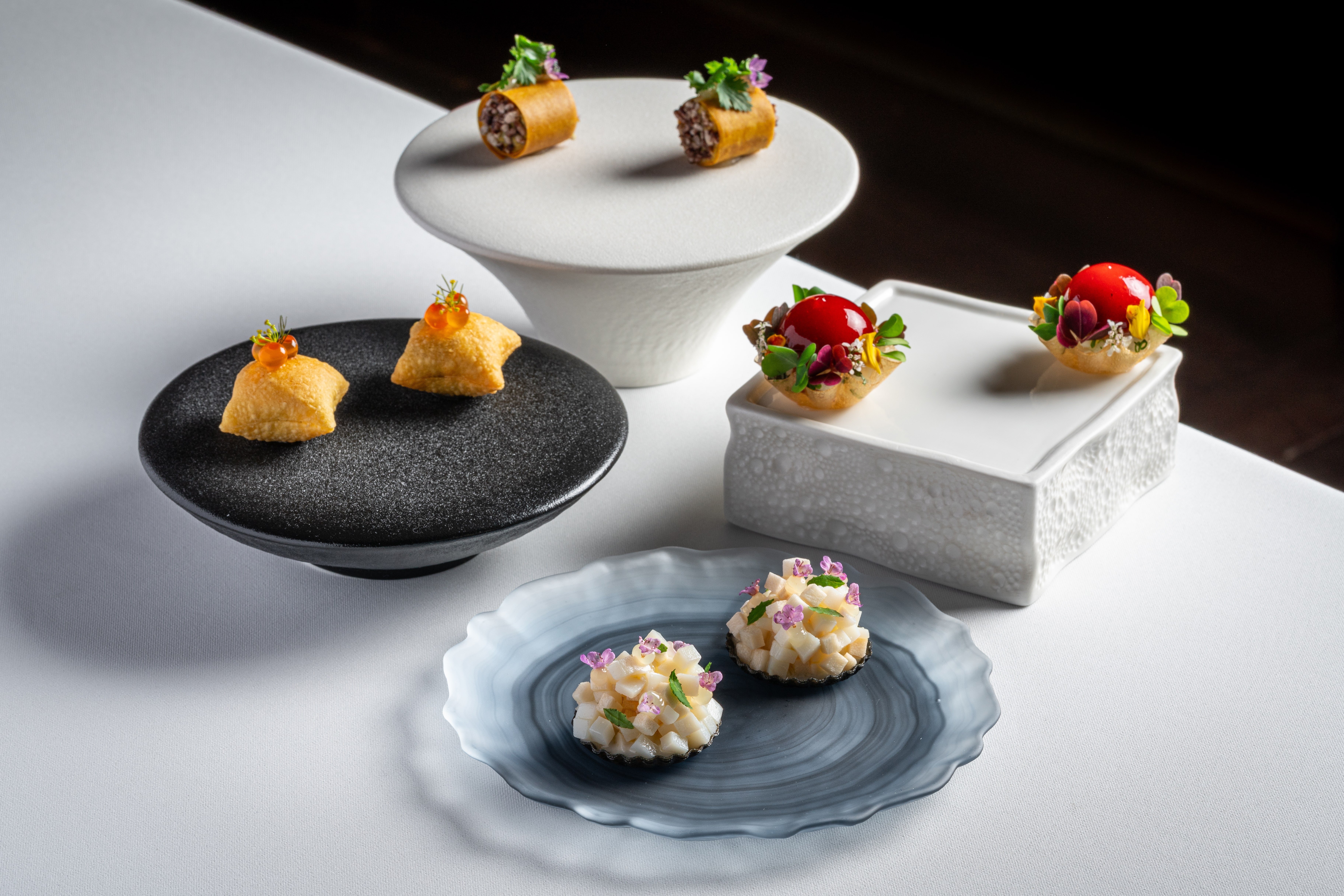 A plated course from the Mia tasting menu