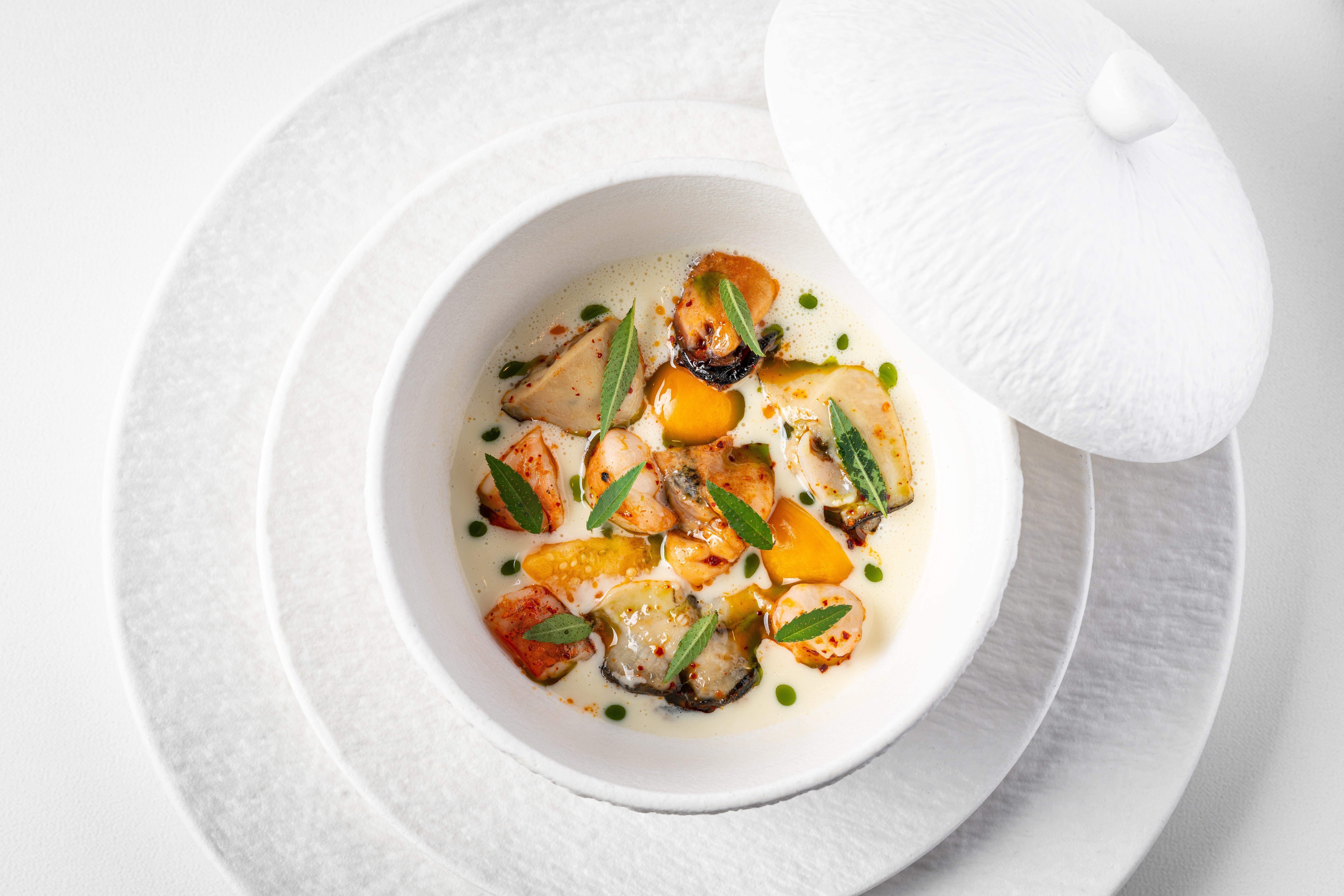 A plated course from the Mia tasting menu